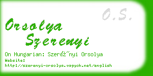 orsolya szerenyi business card